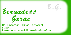 bernadett garas business card